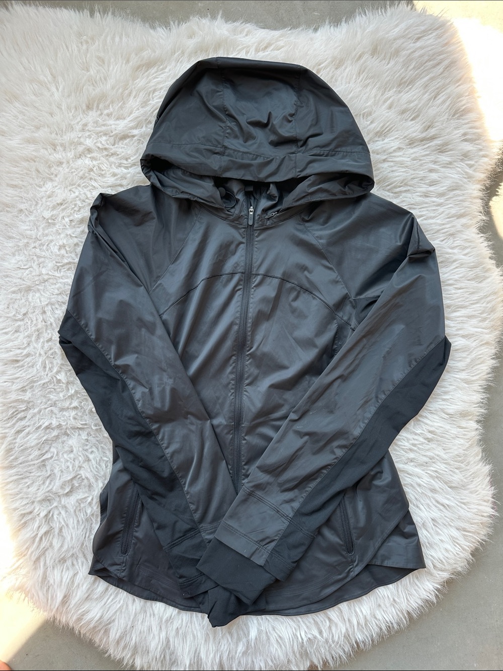 lululemon 
mist over Black windbreaker